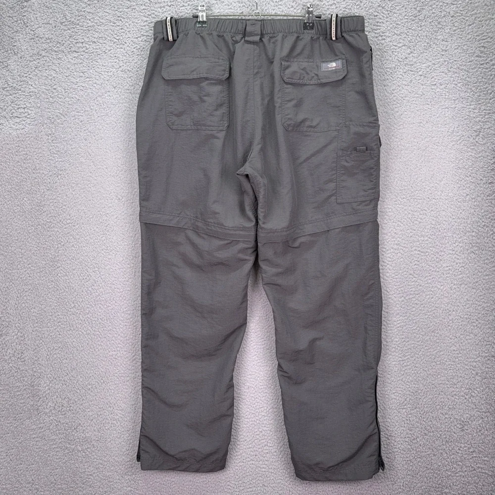 The North Face Pants Mens XL Gray Convertible Hiking Cargo Zip Off Short Outdoor